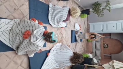 Yoga session in a Marrakech riad